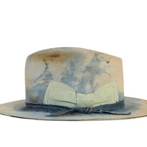 Teresa Foglia Toros Hat - New in Box with Tags - 7 3/8 Hand died indigo.